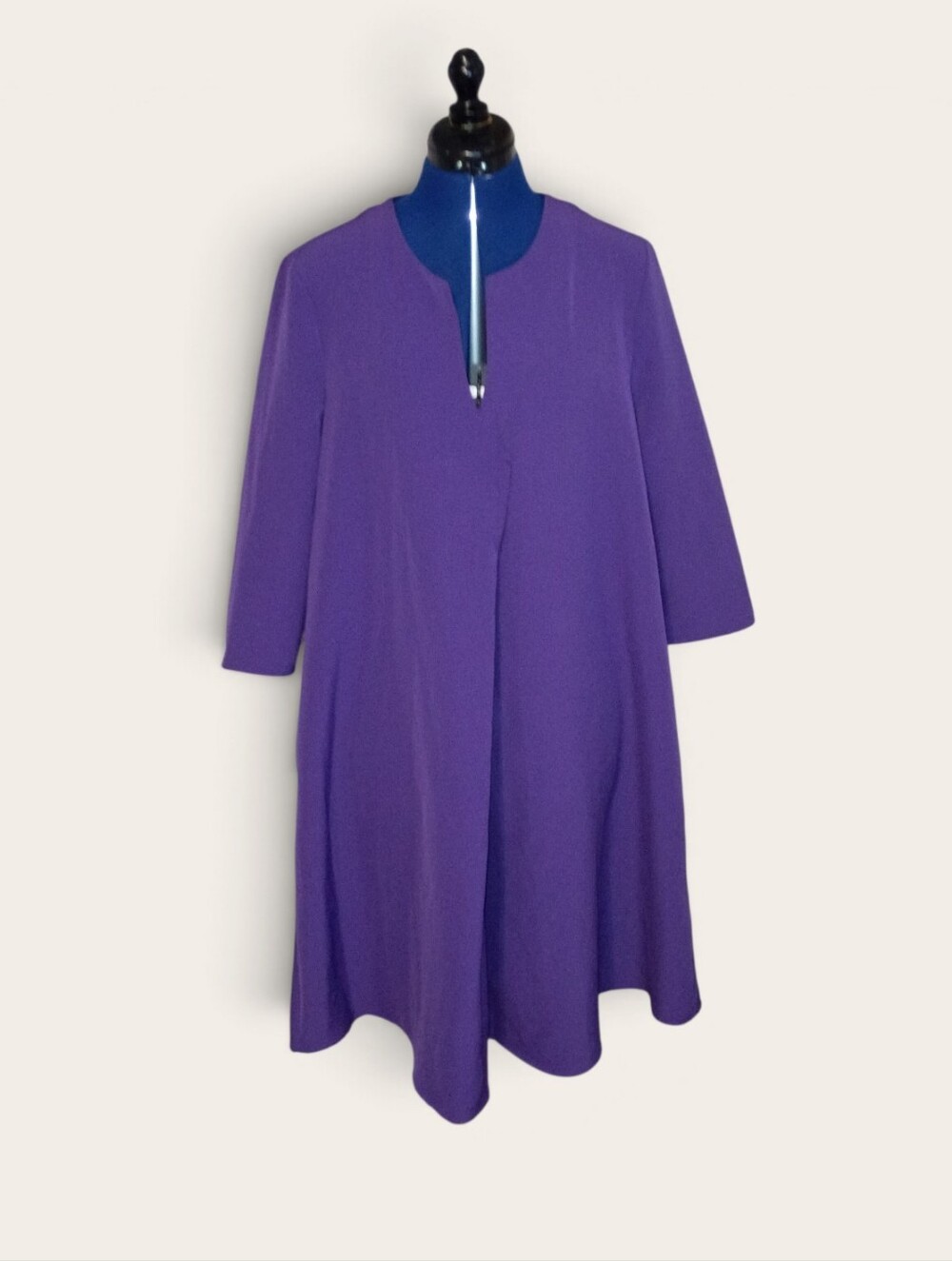 Lane Bryant Purple Long-Sleeve A-Line Tunic Dress